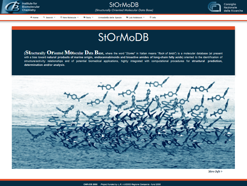 StOrMoDB frontPage