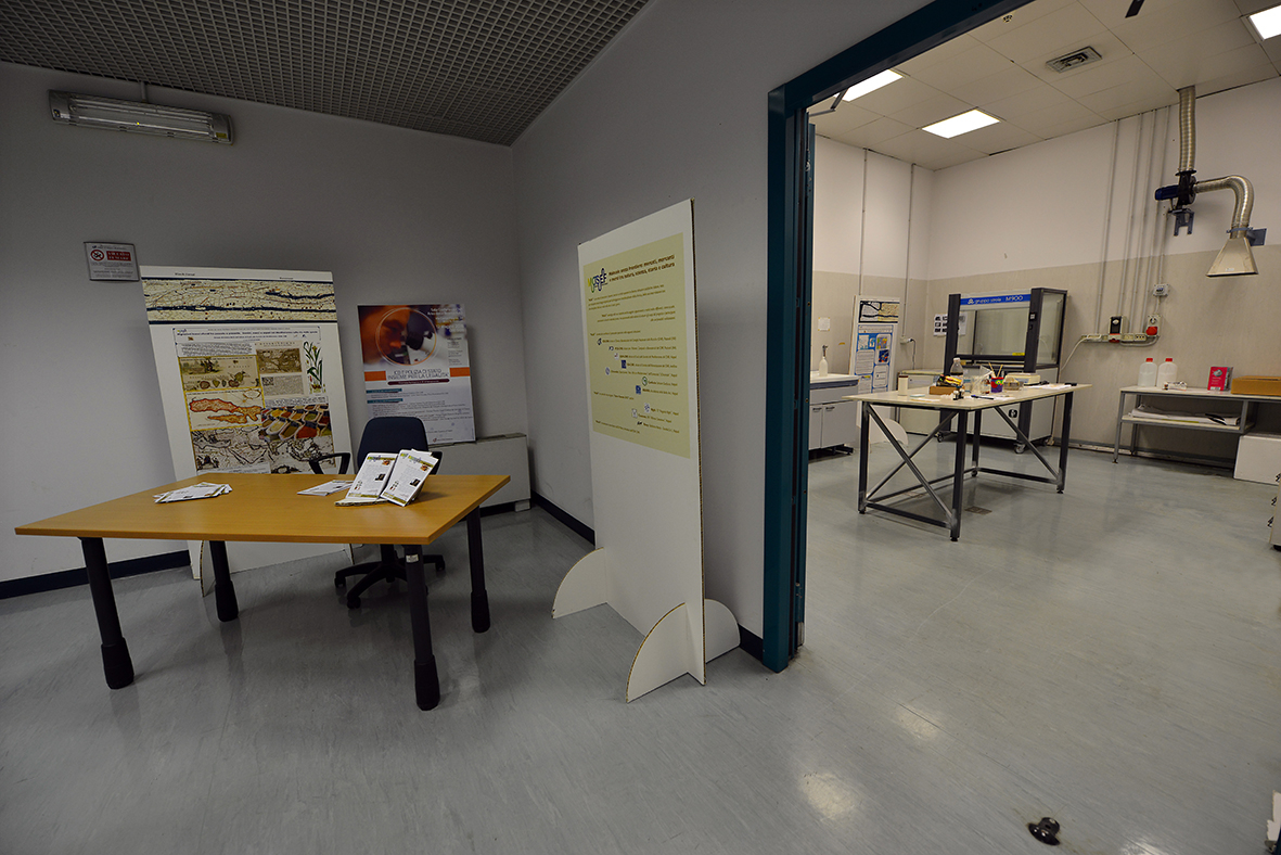 Dettaglio dello spazio antistante e dell'ingresso del MoSeF Lab